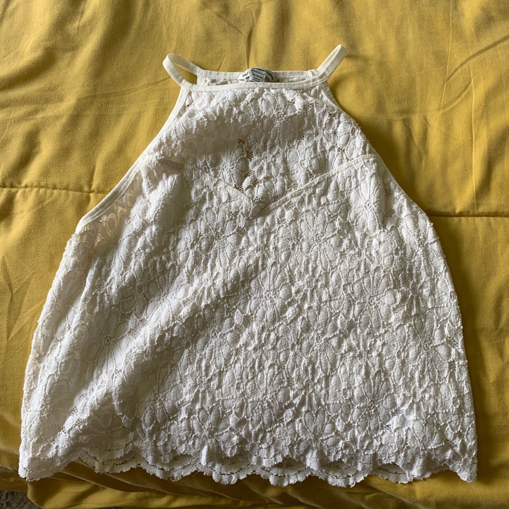 Lace crop top.